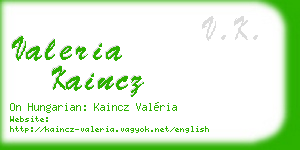 valeria kaincz business card