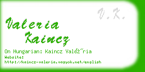 valeria kaincz business card